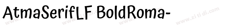 AtmaSerifLF BoldRoma字体转换